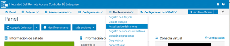 Dell iDRAC: Upgrade http v9