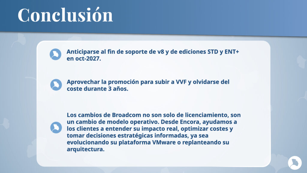Licenciamiento de Broadcom vSphere