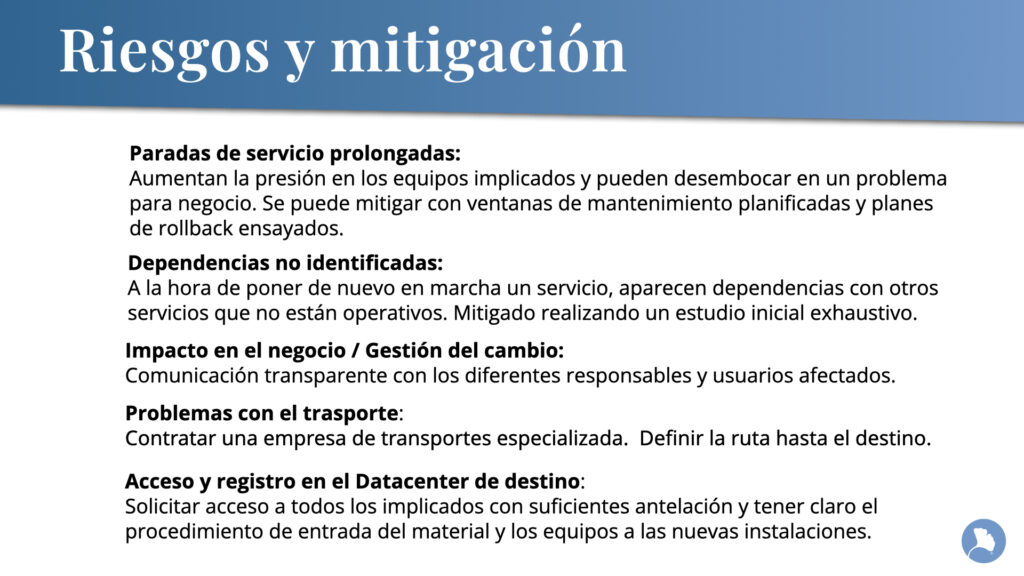 traslado de Datacenter