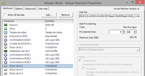 VMware vSphere: identificar los discos de una VM desde Windows